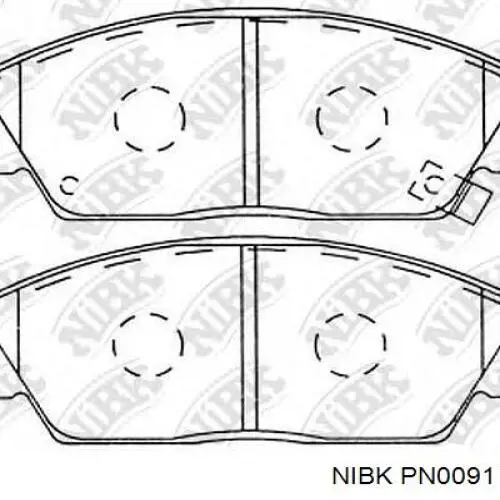 PN0091 Nibk Передні гальмівні колодки