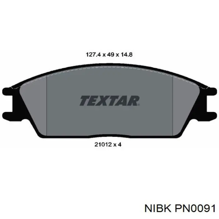 Гальмівні колодки Nibk PN0091 ціна, від 15.03 USD