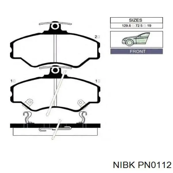 Гальмівні колодки Nibk PN0112 ціна, від 15.30 USD