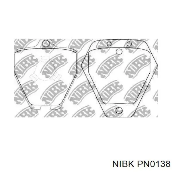 PN0138 Nibk колодки гальмівні передні, дискові
