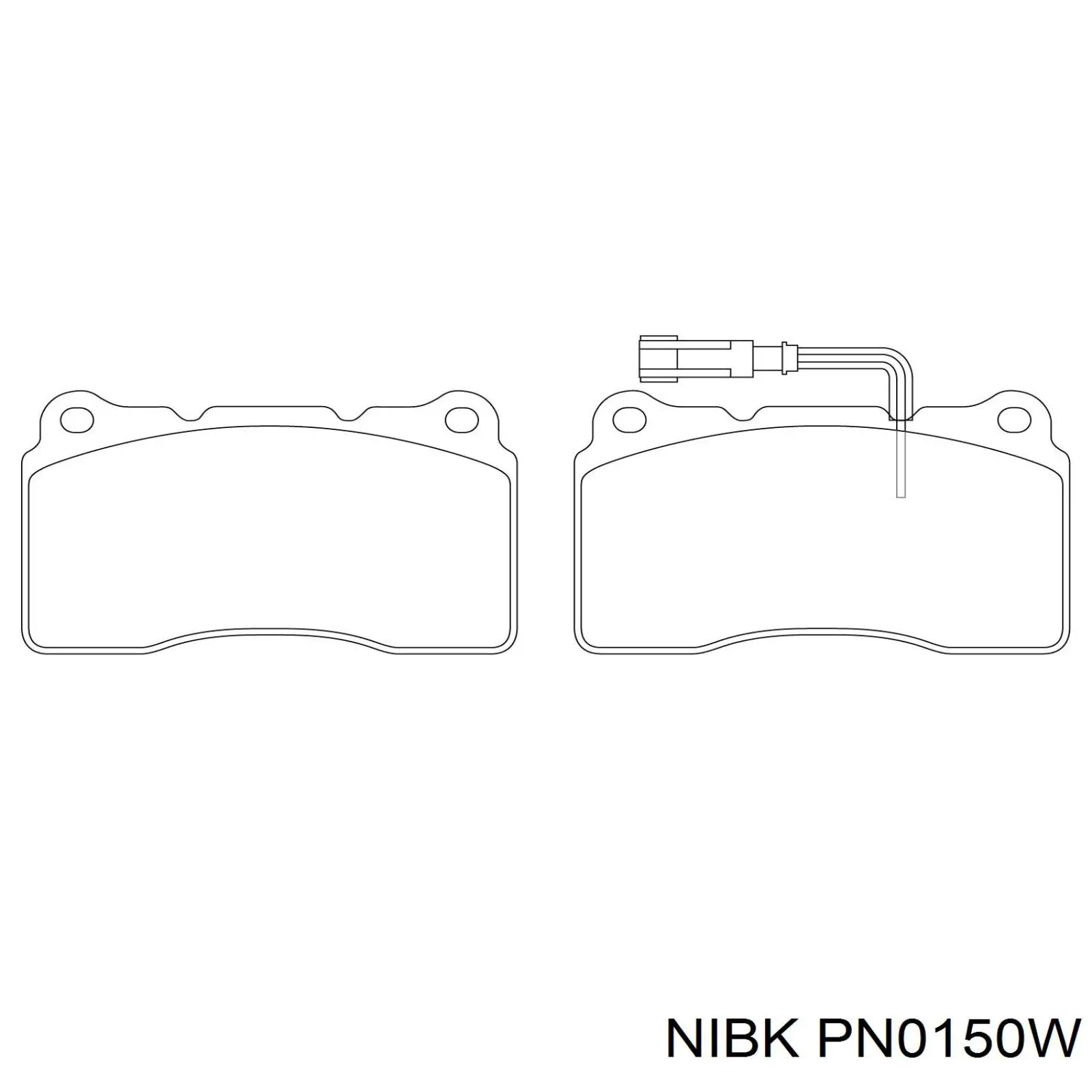 Колодки гальмівні передні, дискові PN0150W Nibk