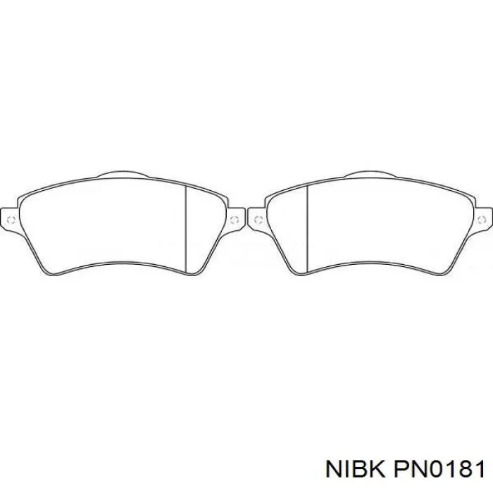 Купити PN0181 Nibk Колодки гальмівні передні, дискові