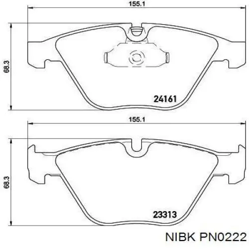 PN0222 Nibk Передні гальмівні колодки
