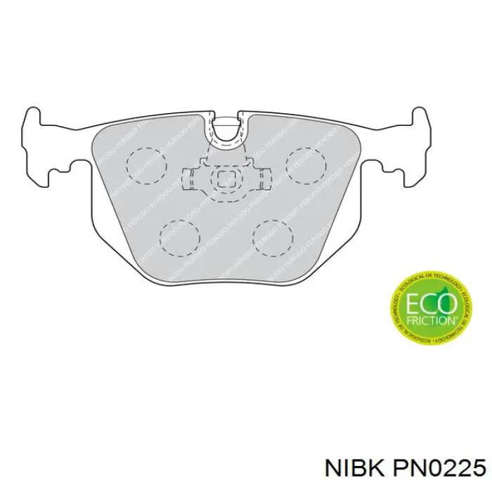 Задні гальмівні колодки PN0225 Nibk