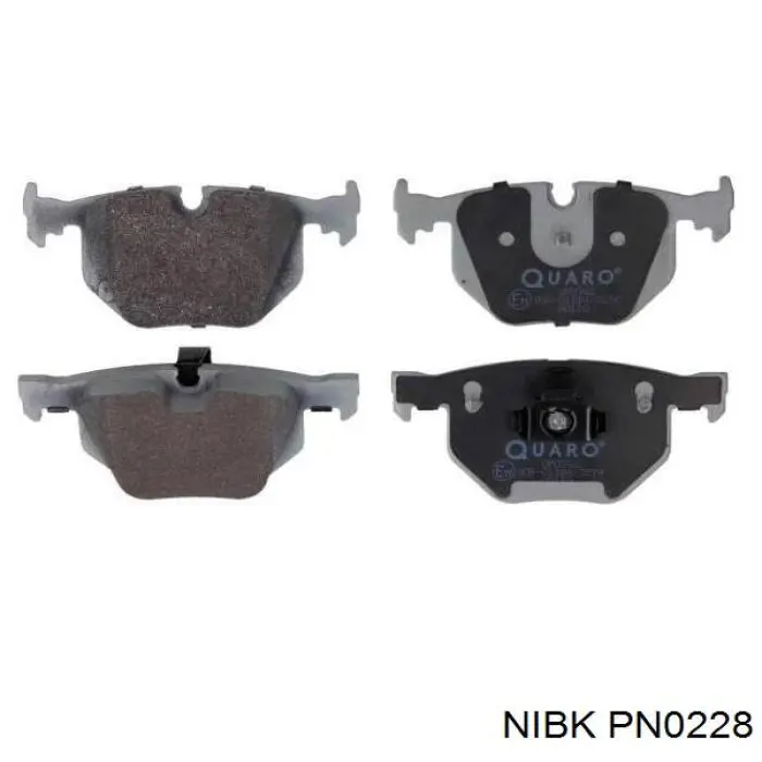 PN0228 Nibk Колодки гальмівні задні, дискові