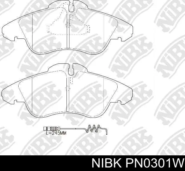Передні тормозні колодки PN0301W Nibk