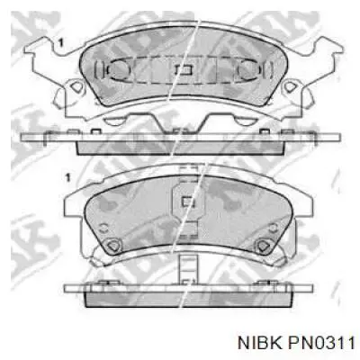 Передні тормозні колодки 12370005 Ford