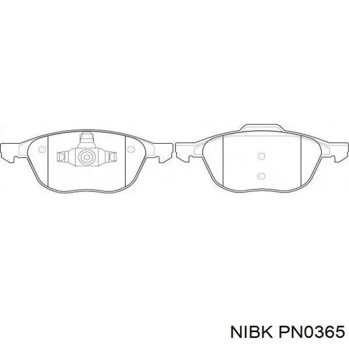 Передні тормозні колодки PN0365 Nibk