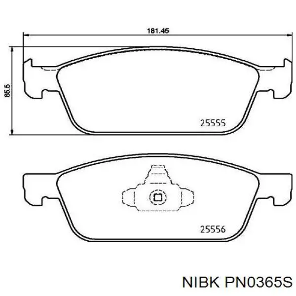 Передні тормозні колодки PN0365S Nibk