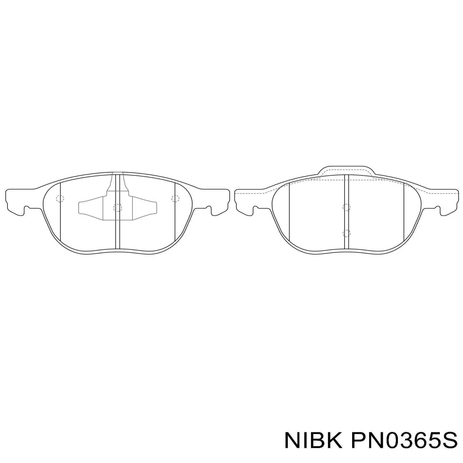 PN0365S Nibk Передні гальмівні колодки