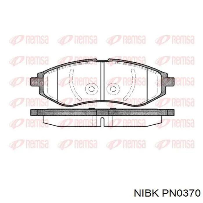 Передні тормозні колодки PN0370 Nibk