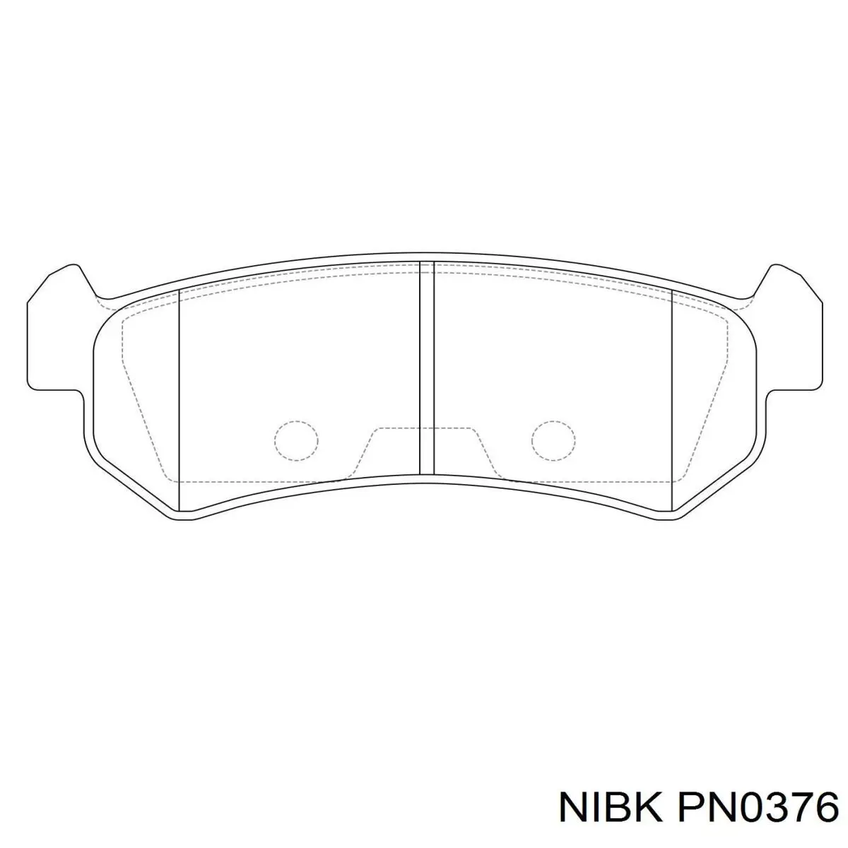 Задні гальмівні колодки PN0376 Nibk