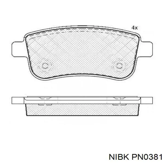 Купити PN0381 Nibk Задні колодки