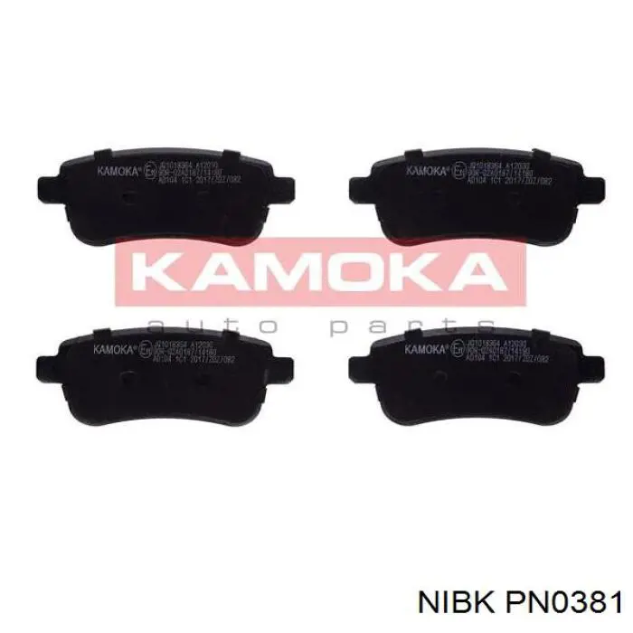 Задні гальмівні колодки PN0381 Nibk