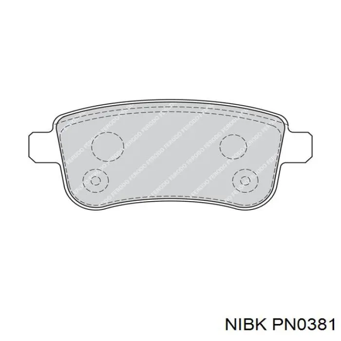 PN0381 Nibk Колодки гальмівні задні, дискові