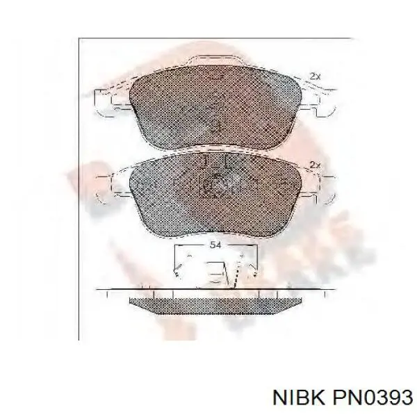 Тормозні колодки Nibk PN0393