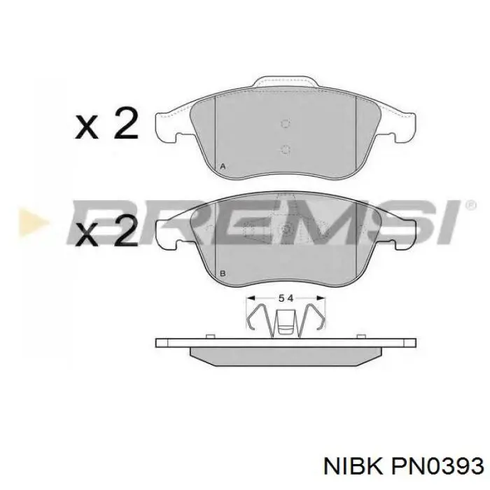 PN0393 Nibk Передні гальмівні колодки