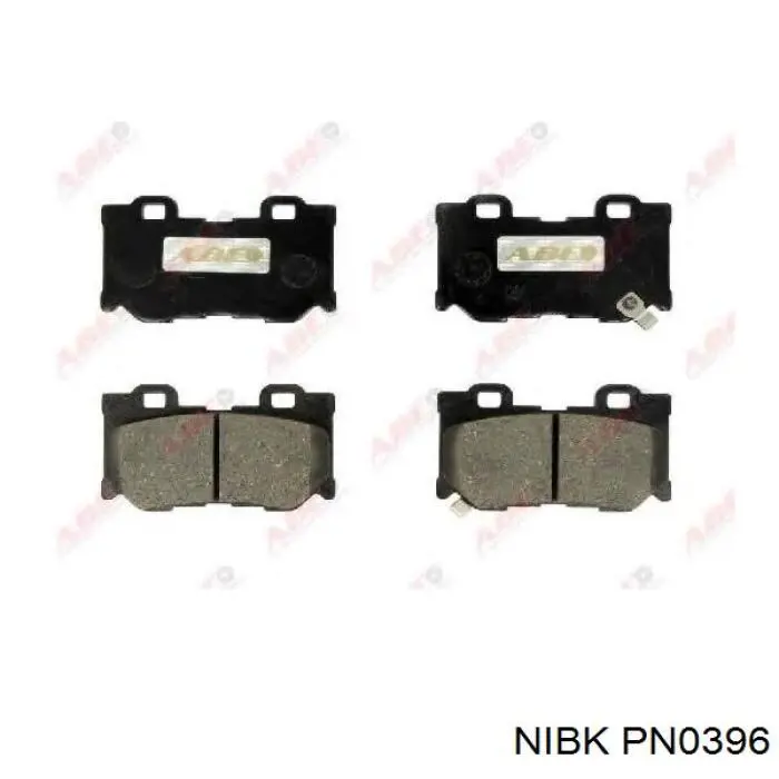 Задні гальмівні колодки Nibk PN0396 ціна, від 30.64 USD