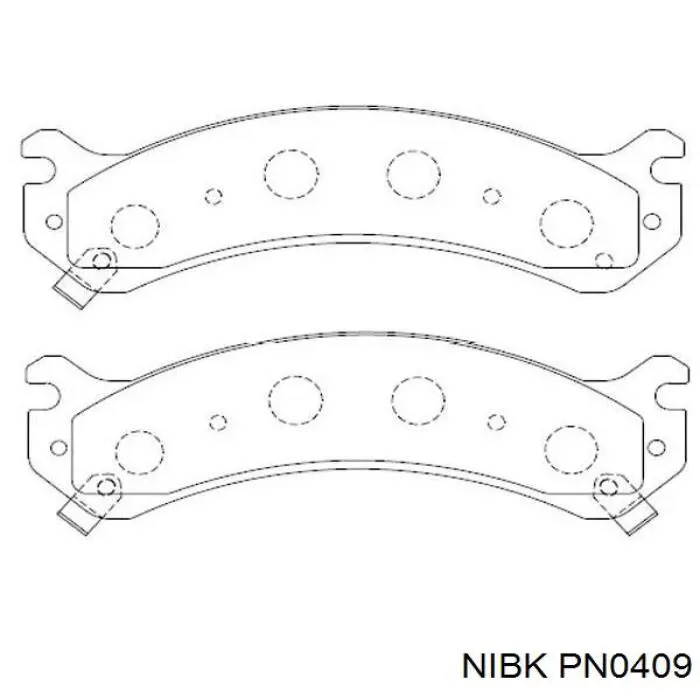 Колодки гальмівні передні, дискові PN0409 Nibk