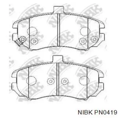 PN0419 Nibk колодки гальмівні передні, дискові