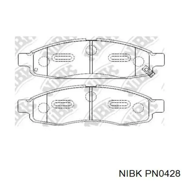 PN0428 Nibk Передні гальмівні колодки