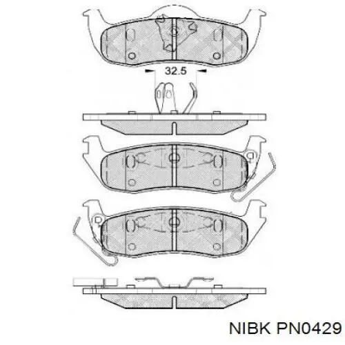 Купити PN0429 Nibk Задні колодки