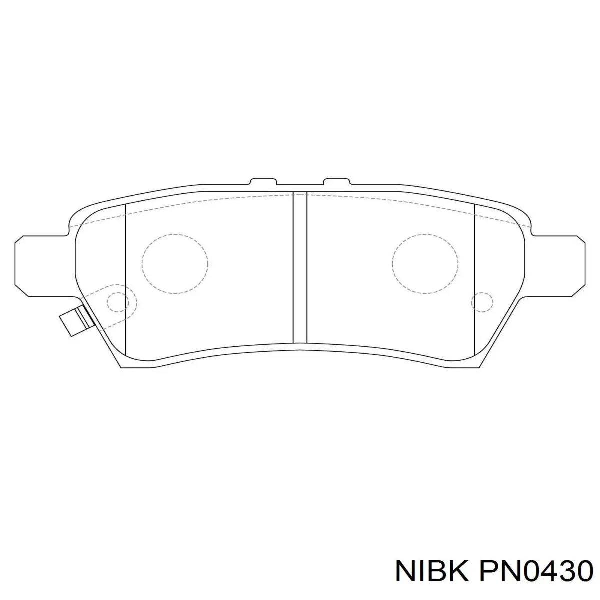 PN0430 Nibk колодки гальмові задні, дискові