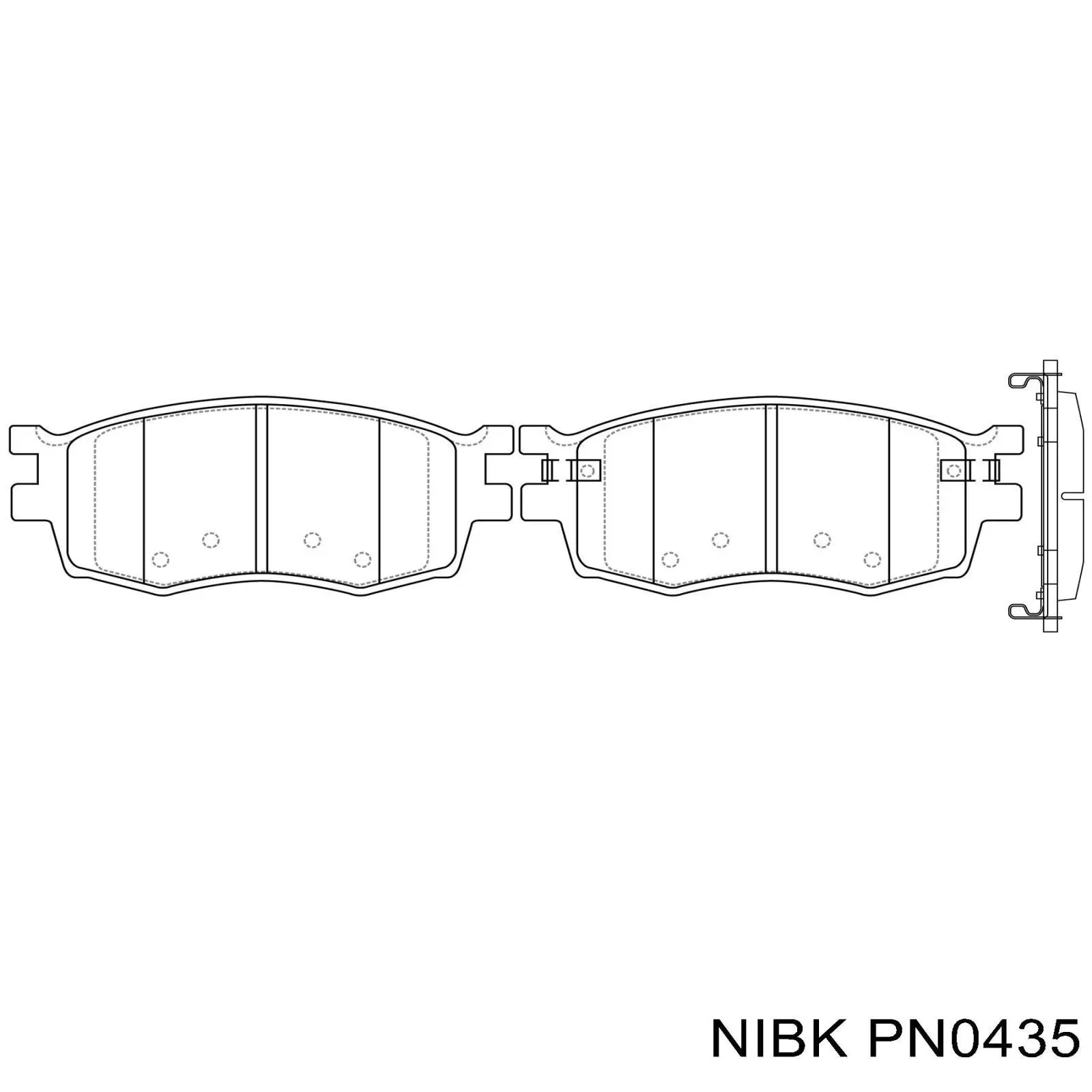 PN0435 Nibk колодки гальмівні передні, дискові