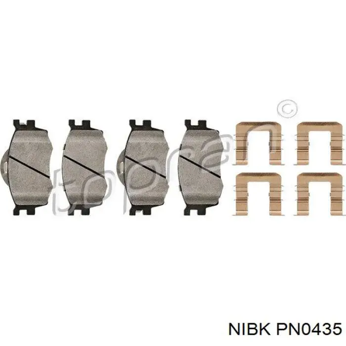 PN0435 Nibk Передні гальмівні колодки