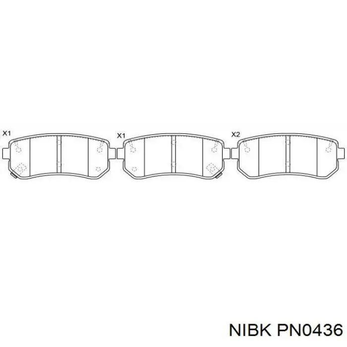 Купити PN0436 Nibk Задні колодки