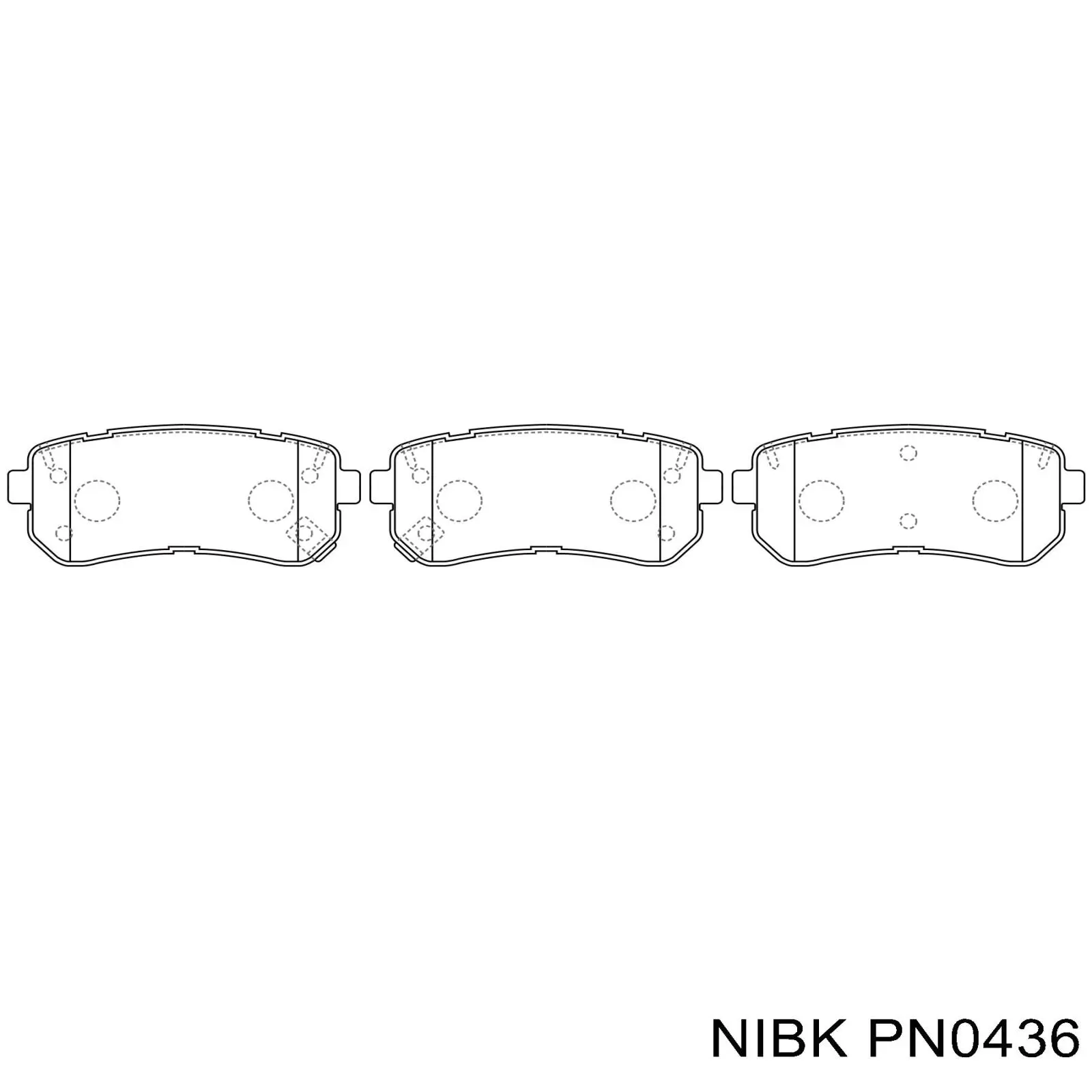 Задні гальмівні колодки PN0436 Nibk