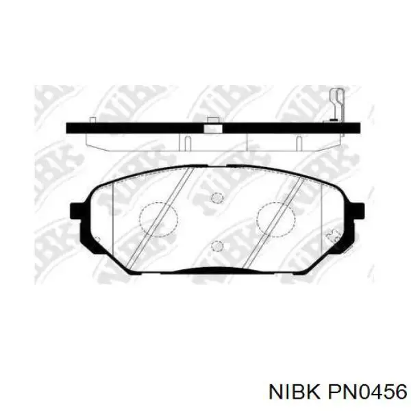 Колодки гальмівні передні, дискові PN0456 Nibk