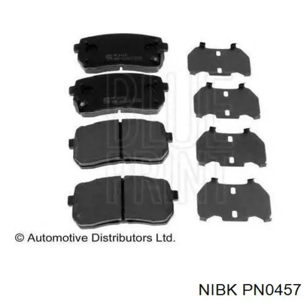 PN0457 Nibk Колодки гальмівні задні, дискові