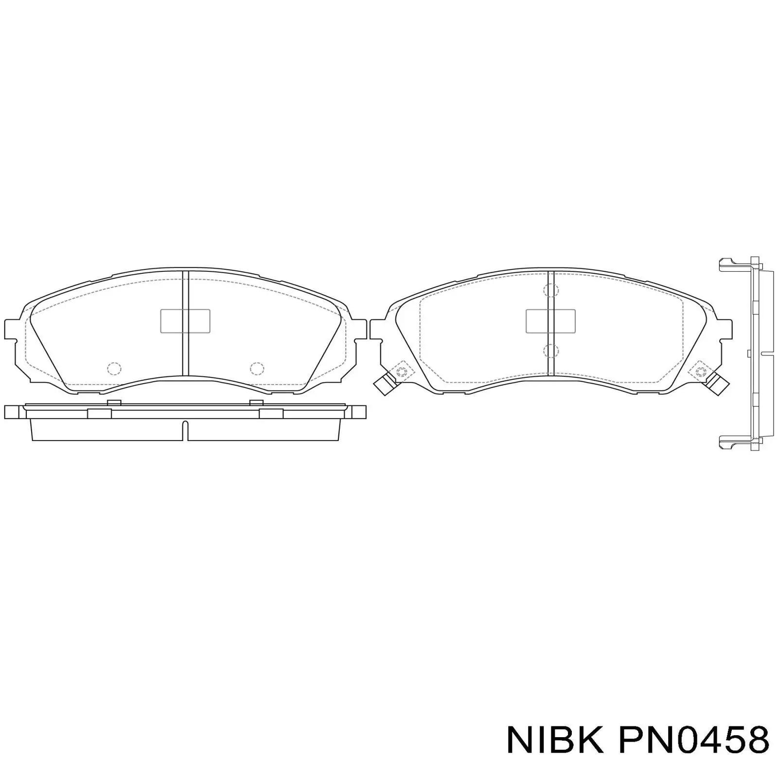 Передні тормозні колодки PN0458 Nibk