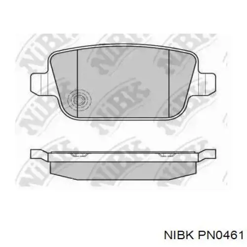 Колодки гальмові задні, дискові PN0461 Nibk