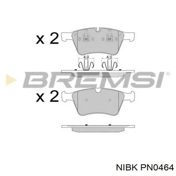 Купити PN0464 Nibk Колодки гальмівні передні, дискові