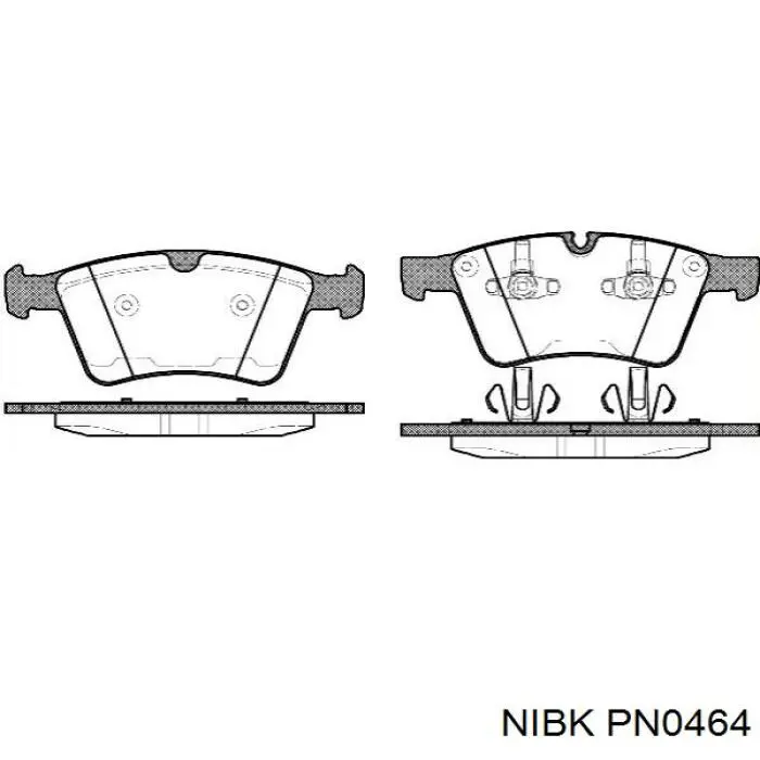PN0464 Nibk колодки гальмівні передні, дискові