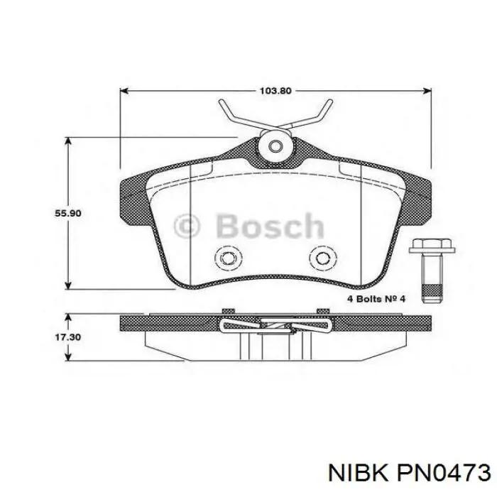 Купити PN0473 Nibk Задні колодки