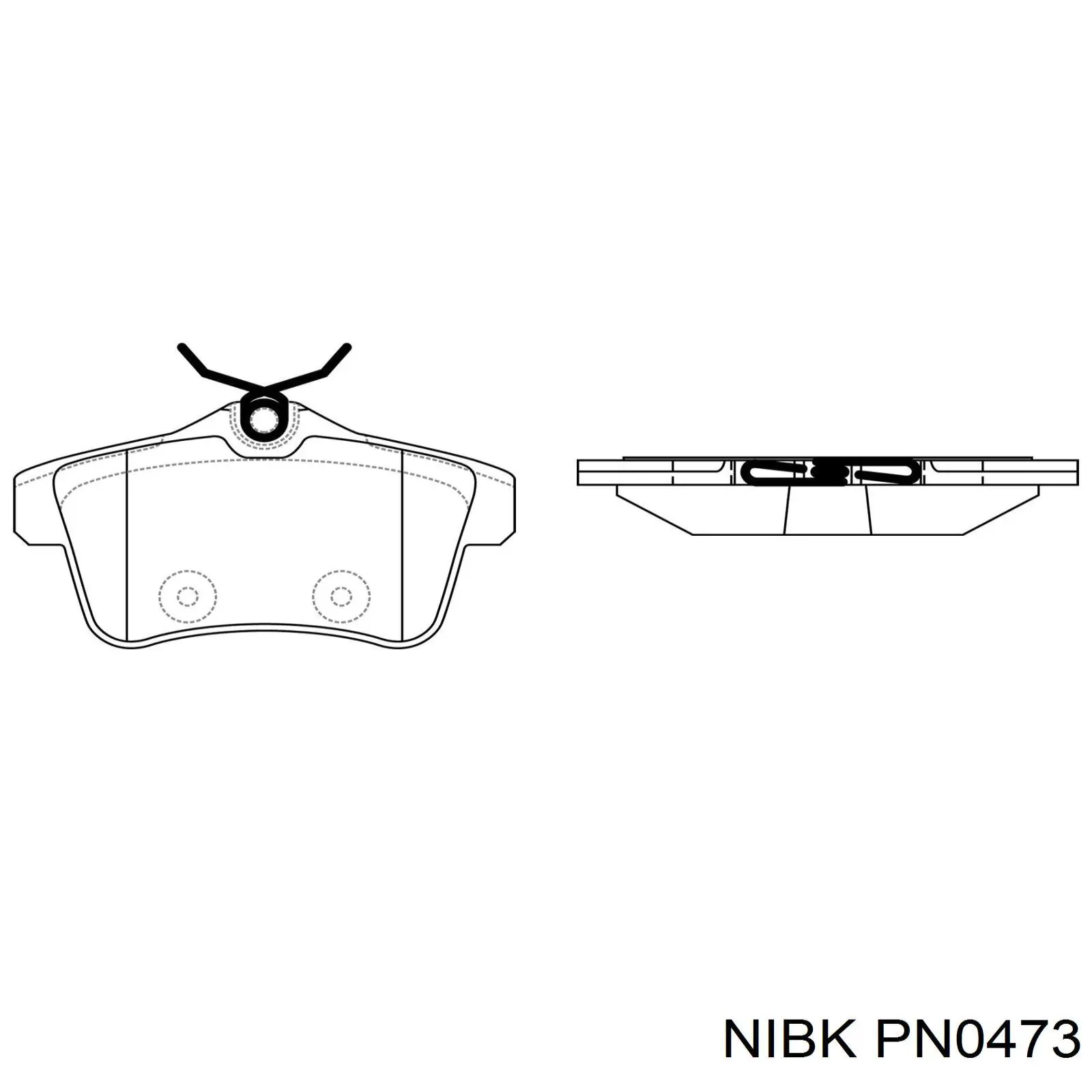 PN0473 Nibk колодки гальмові задні, дискові