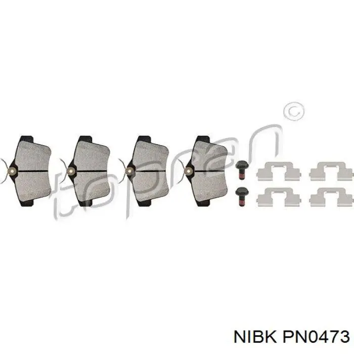 Задні гальмівні колодки Nibk PN0473 ціна, від 24.80 USD