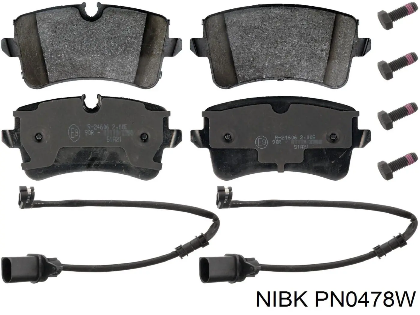 PN0478W Nibk Колодки гальмівні задні, дискові