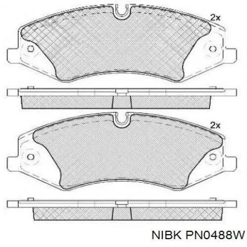 Колодки гальмівні передні, дискові PN0488W Nibk