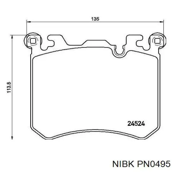 PN0495 Nibk Передні гальмівні колодки