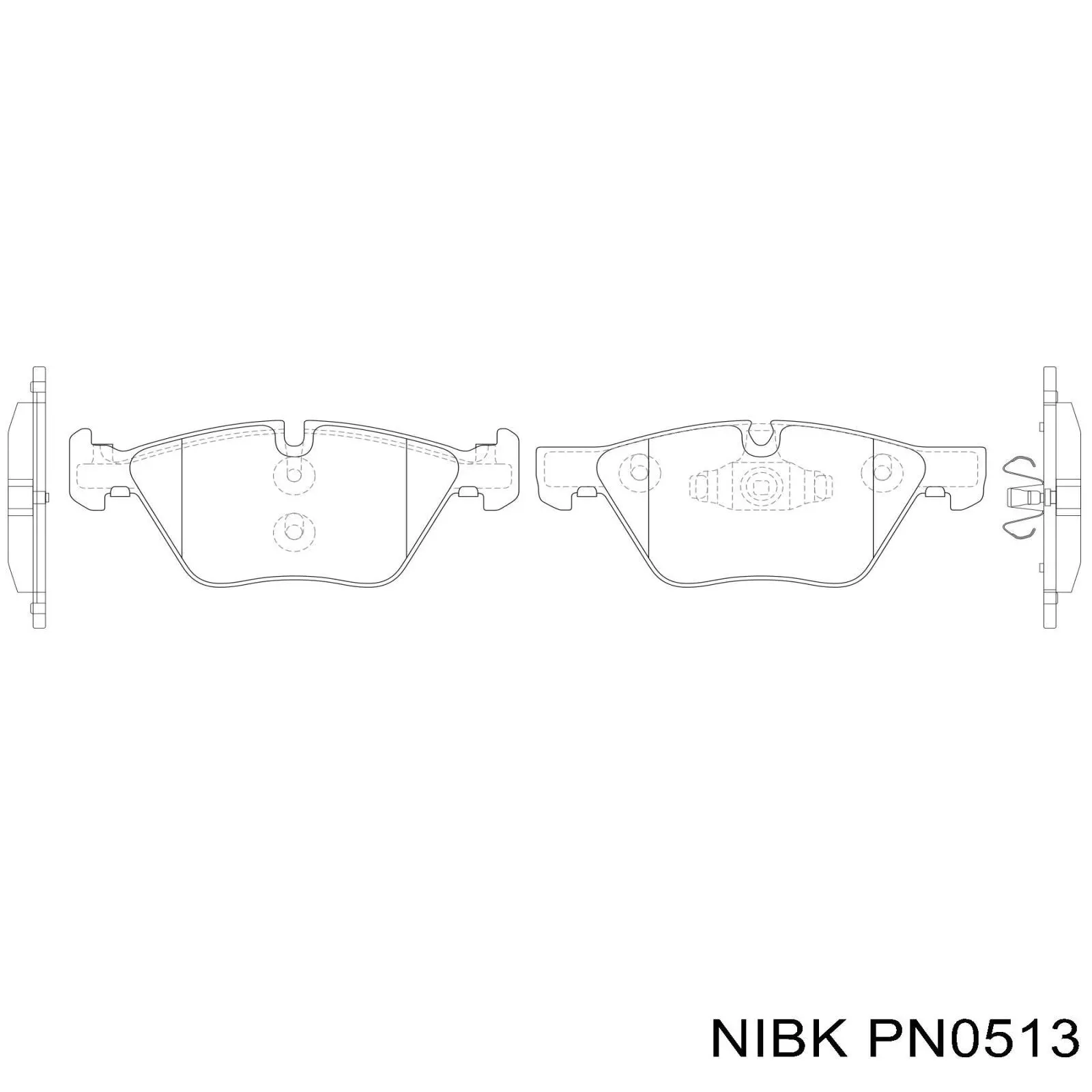 Купити PN0513 Nibk Колодки гальмівні передні, дискові