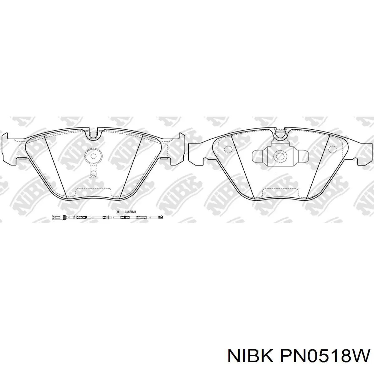 Передні тормозні колодки PN0518W Nibk