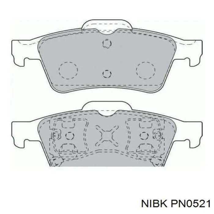 Купити PN0521 Nibk Задні колодки