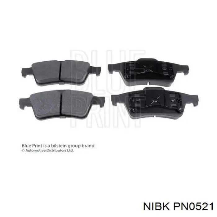 PN0521 Nibk Колодки гальмівні задні, дискові