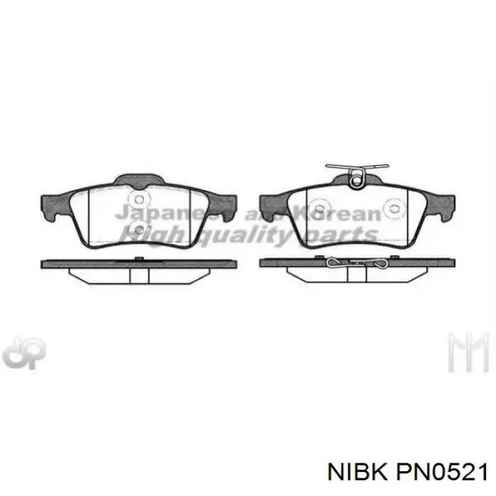 Задні гальмівні колодки Nibk PN0521 ціна, від 22.77 USD