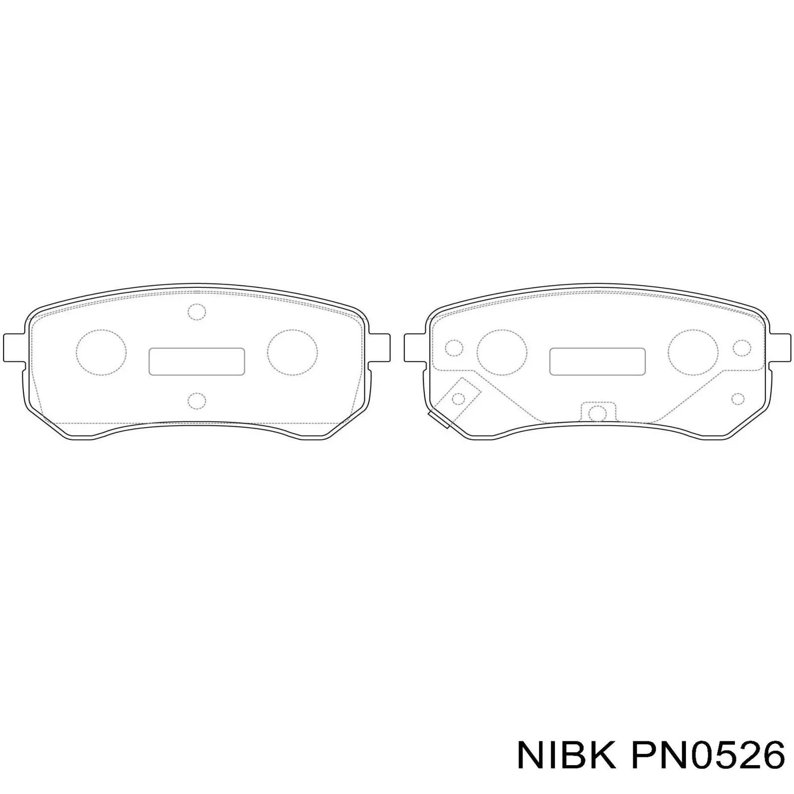 Колодки гальмові задні, дискові PN0526 Nibk