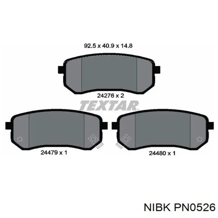 Задні гальмівні колодки Nibk PN0526 ціна, від 15.66 USD